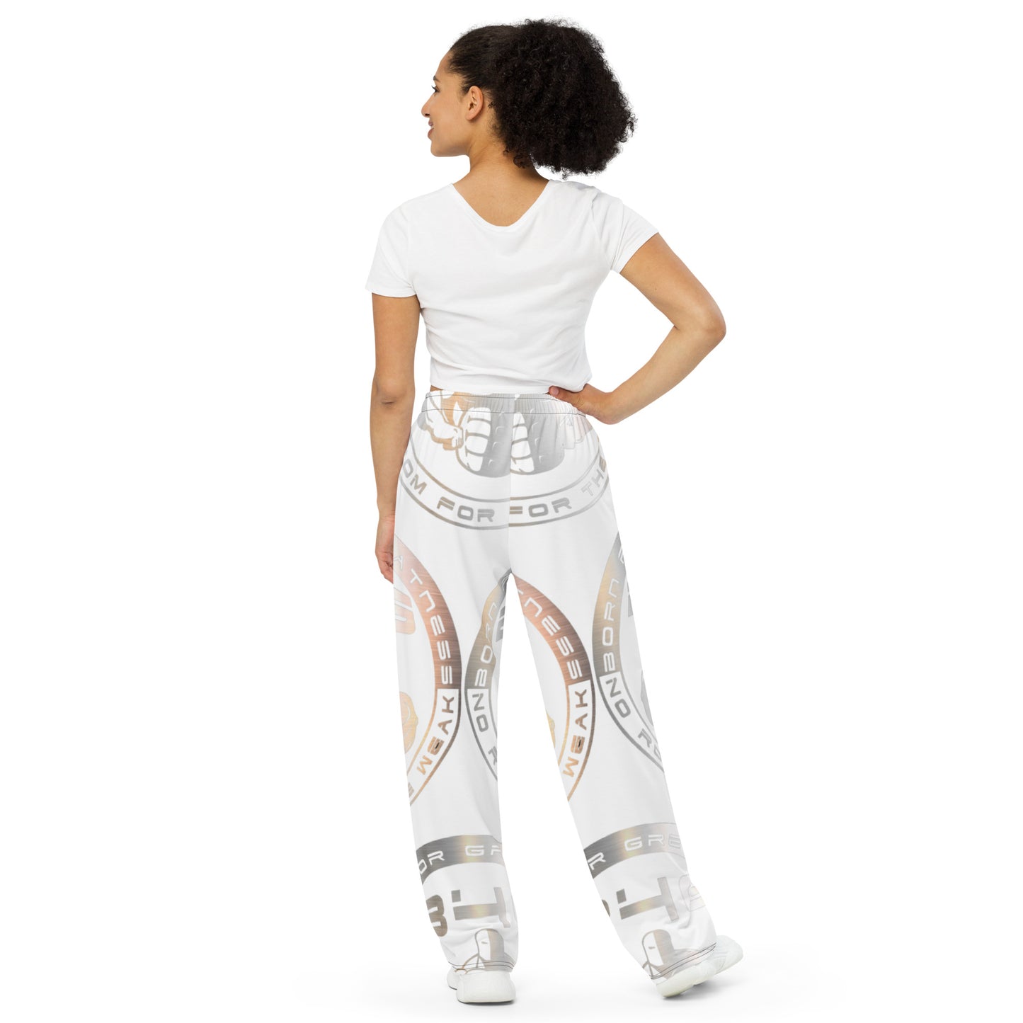 All-over print unisex wide-leg pants