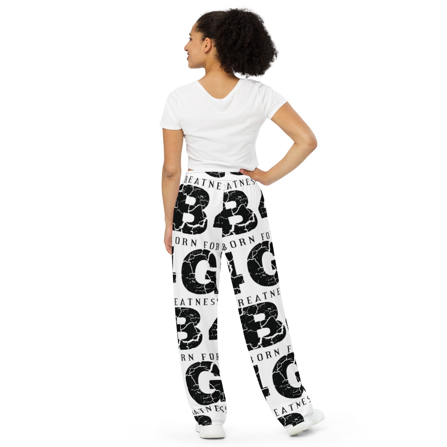 All-over print unisex wide-leg pants