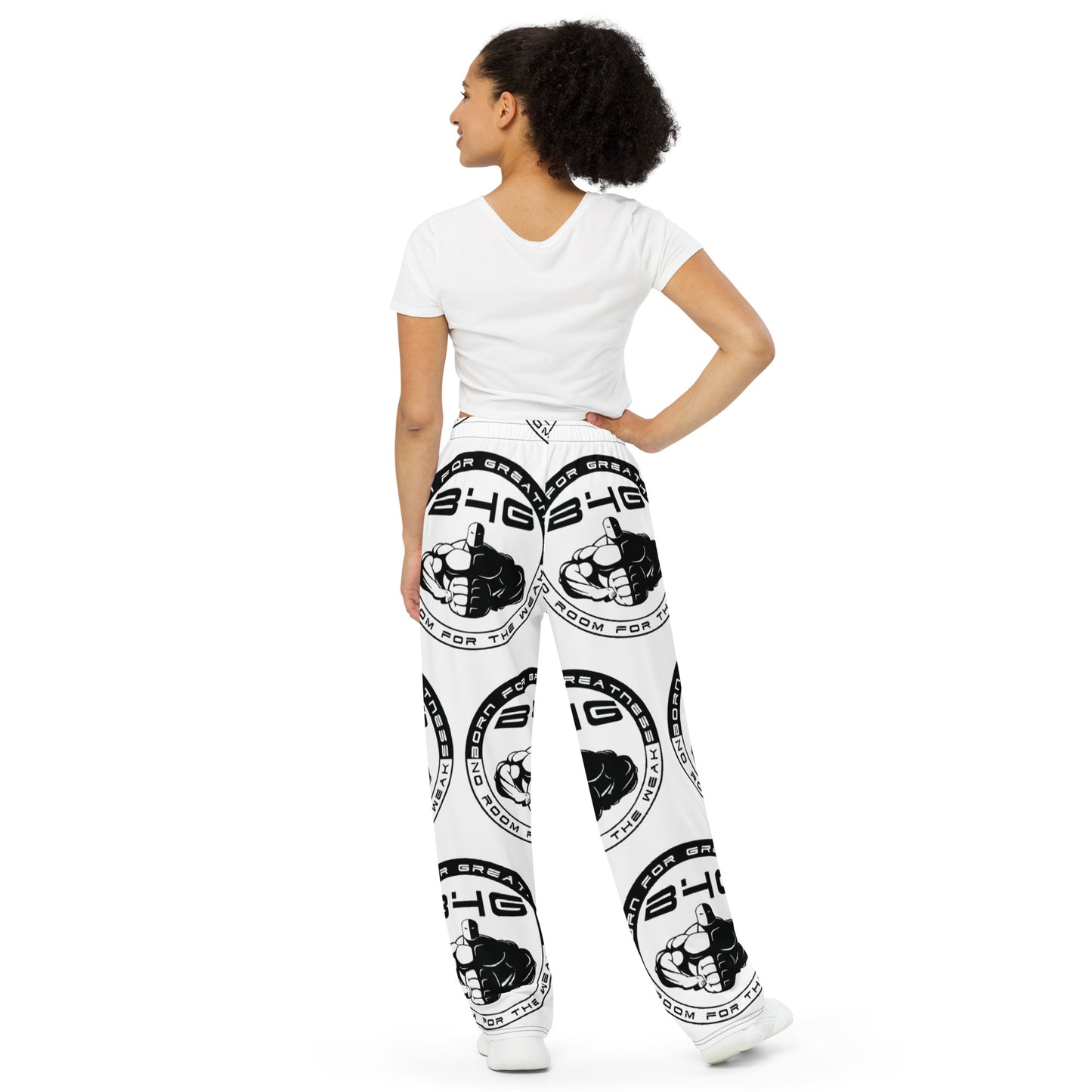 All-over print unisex wide-leg pants