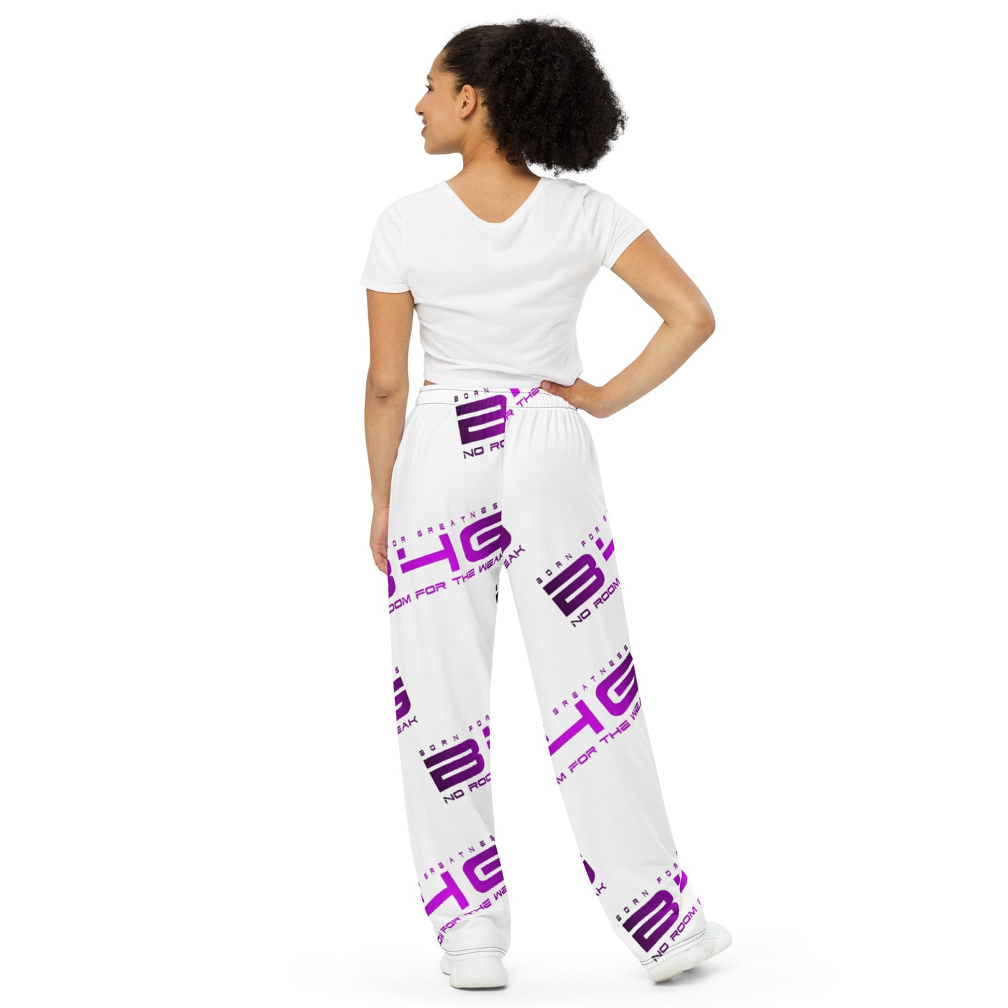 All-over print unisex wide-leg pants