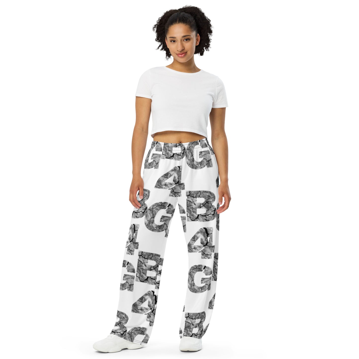 All-over print unisex wide-leg pants