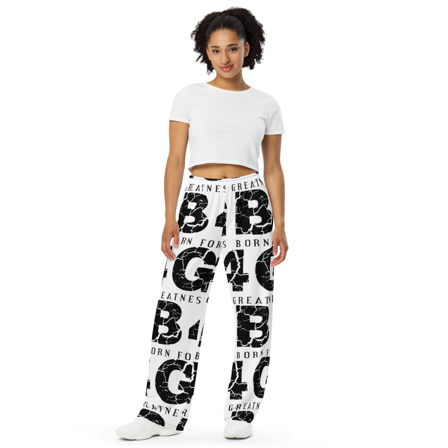All-over print unisex wide-leg pants