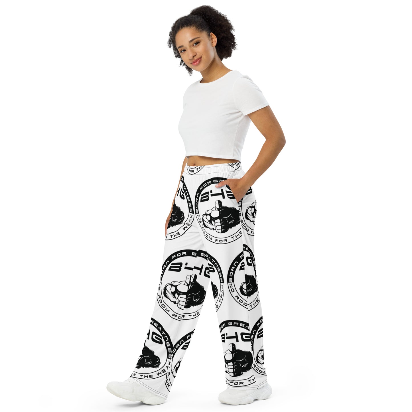 All-over print unisex wide-leg pants