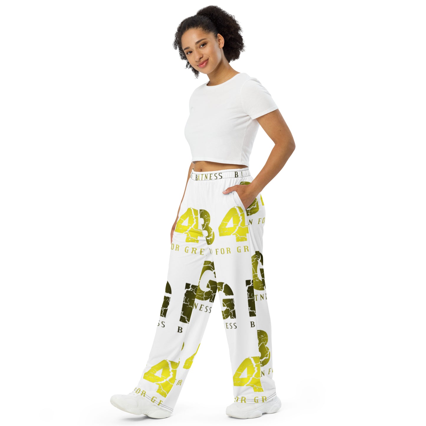 All-over print unisex wide-leg pants