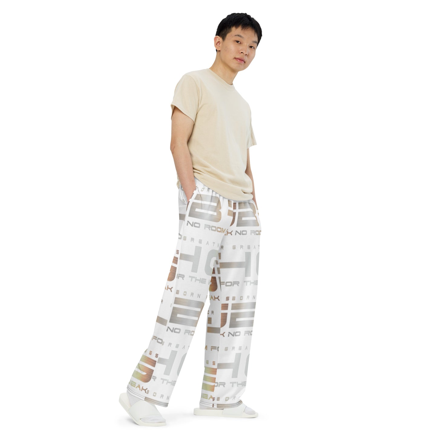 All-over print unisex wide-leg pants