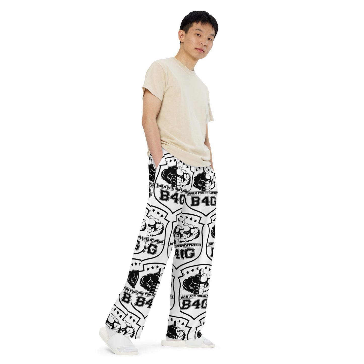 All-over print unisex wide-leg pants