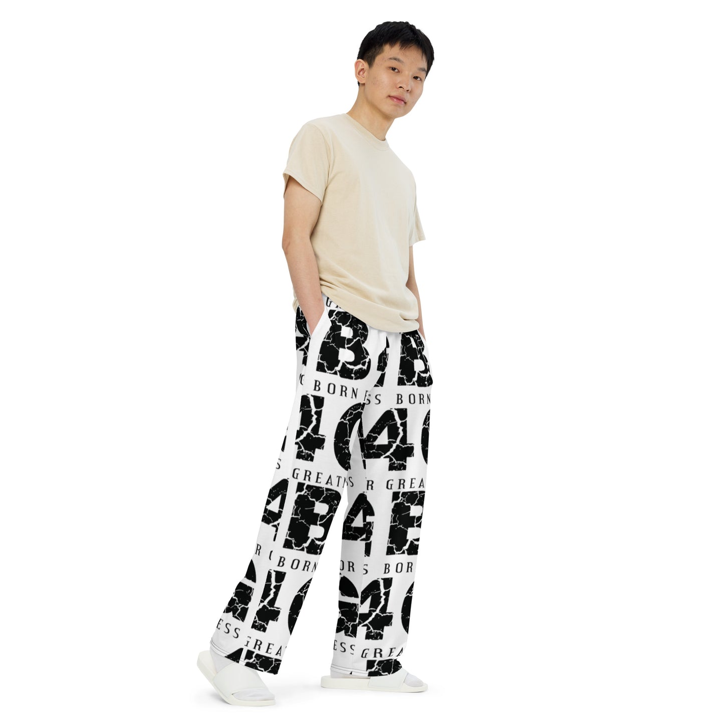All-over print unisex wide-leg pants