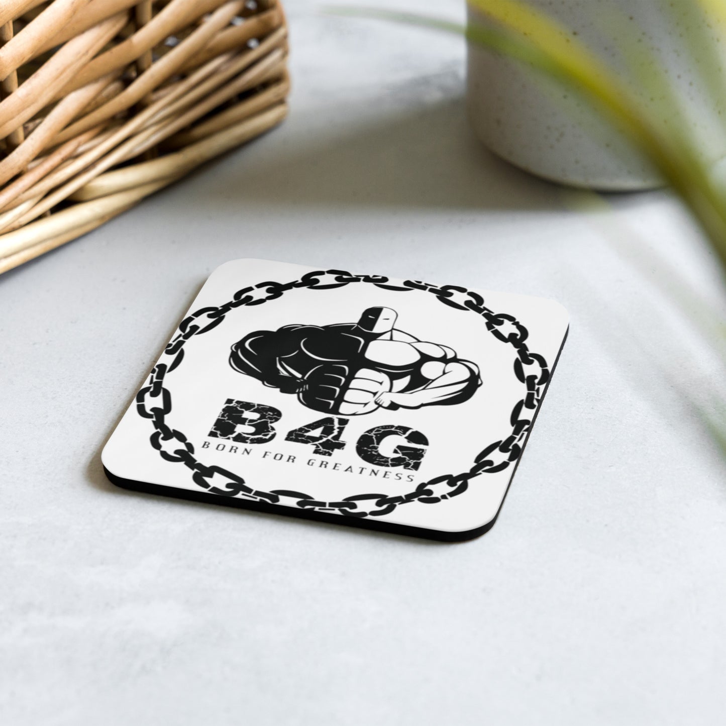 Cork-back coaster