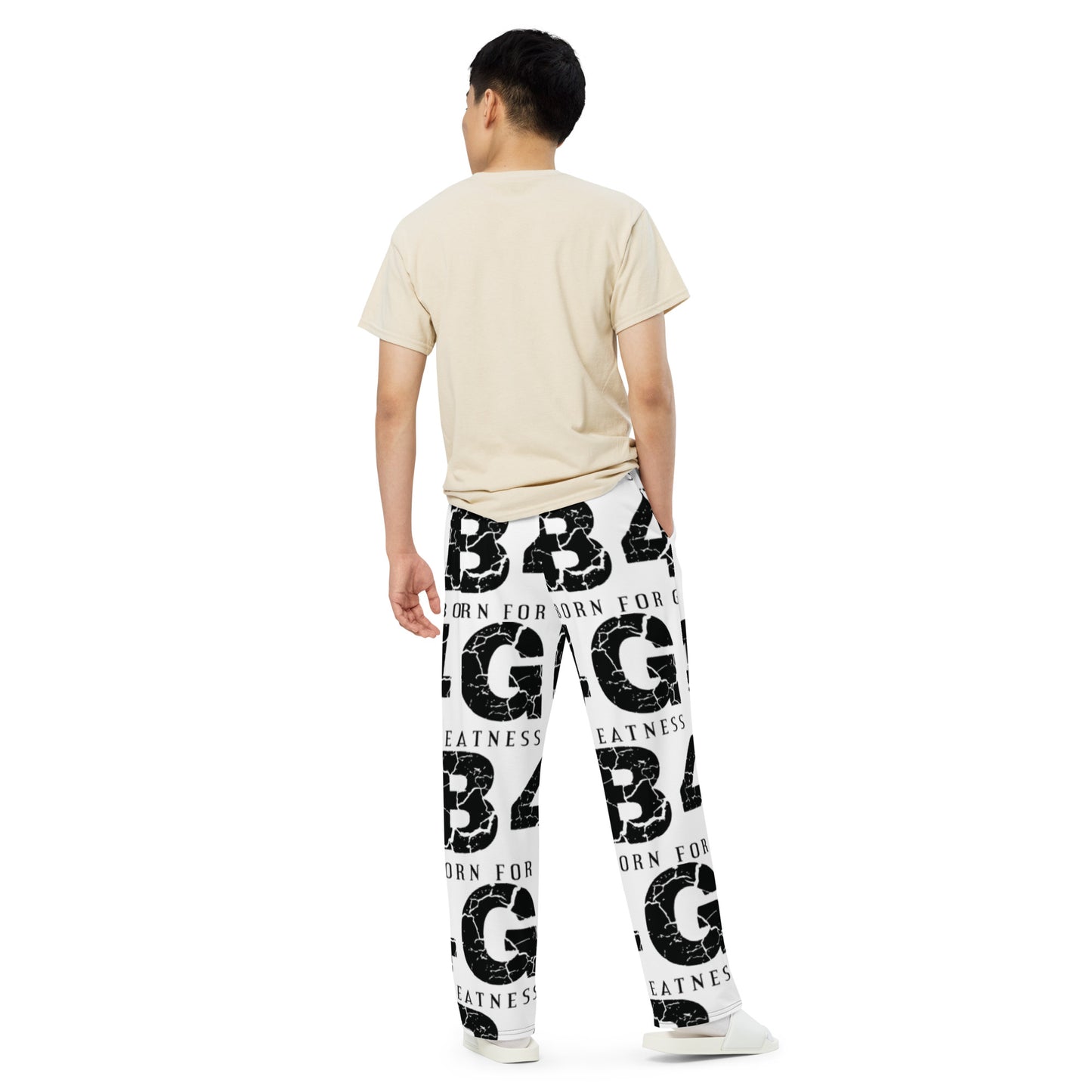 All-over print unisex wide-leg pants