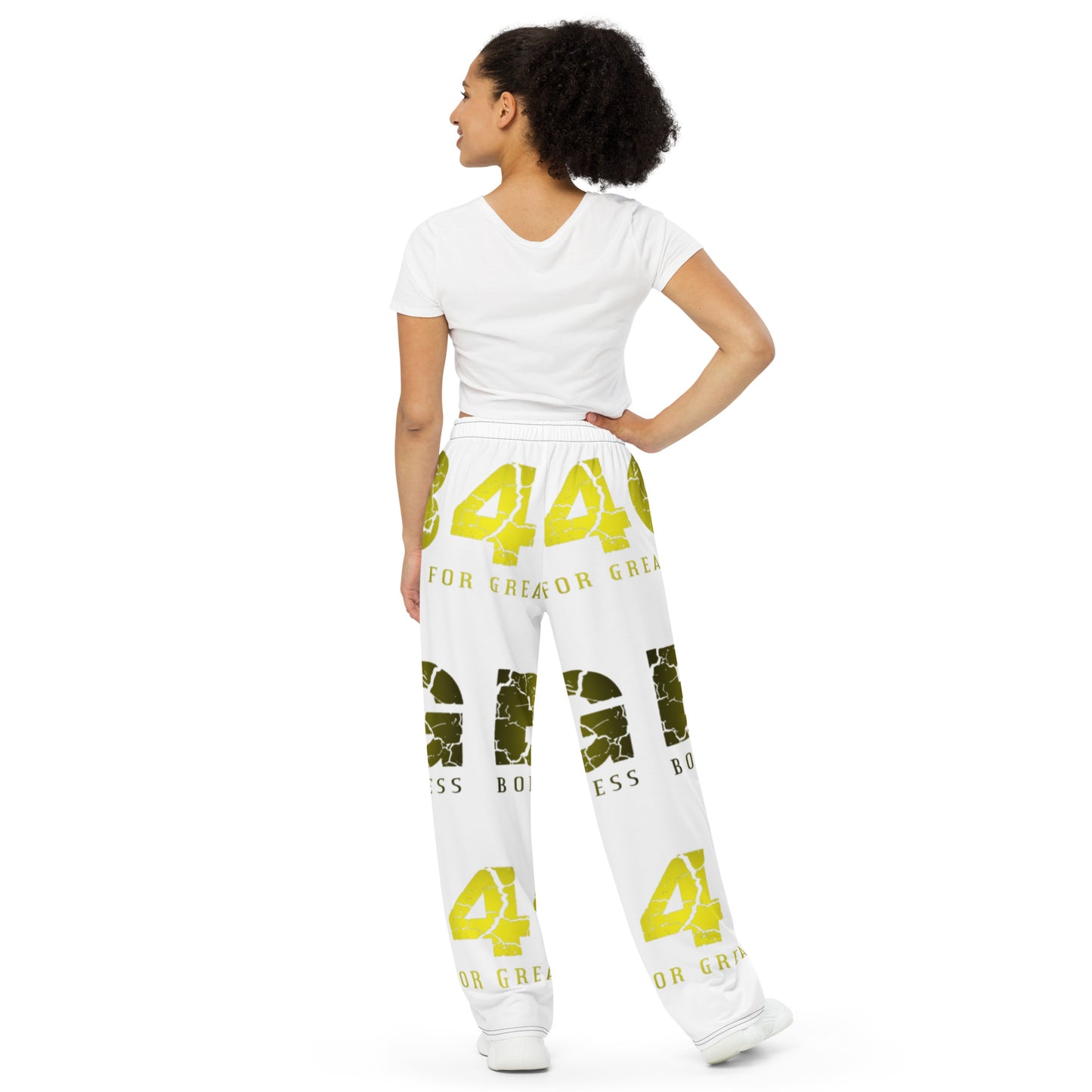 All-over print unisex wide-leg pants