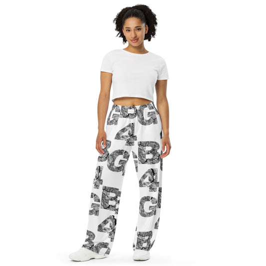 All-over print unisex wide-leg pants