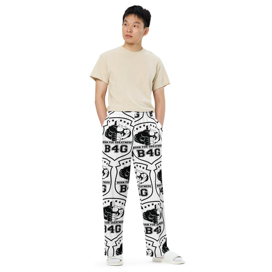All-over print unisex wide-leg pants