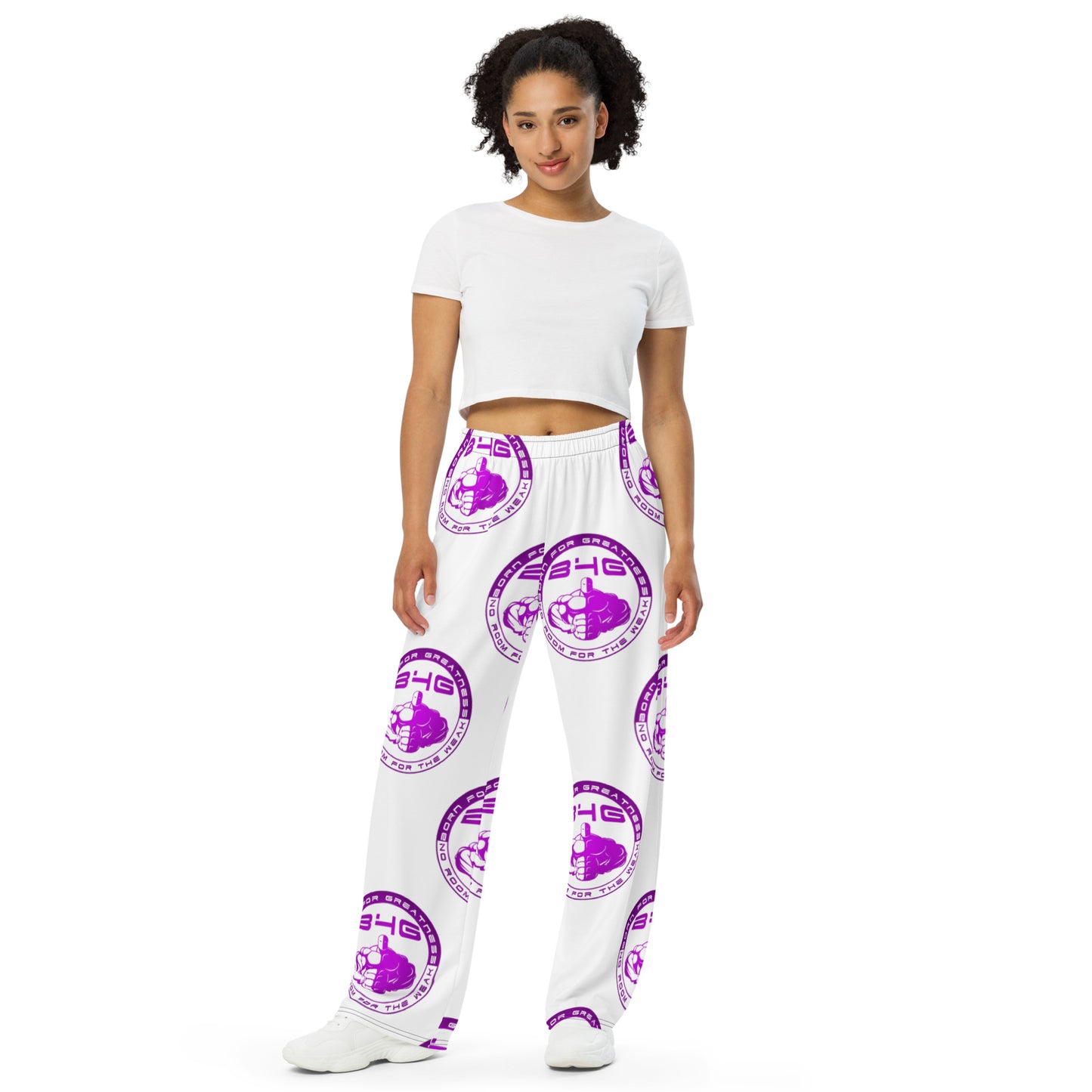 All-over print unisex wide-leg pants