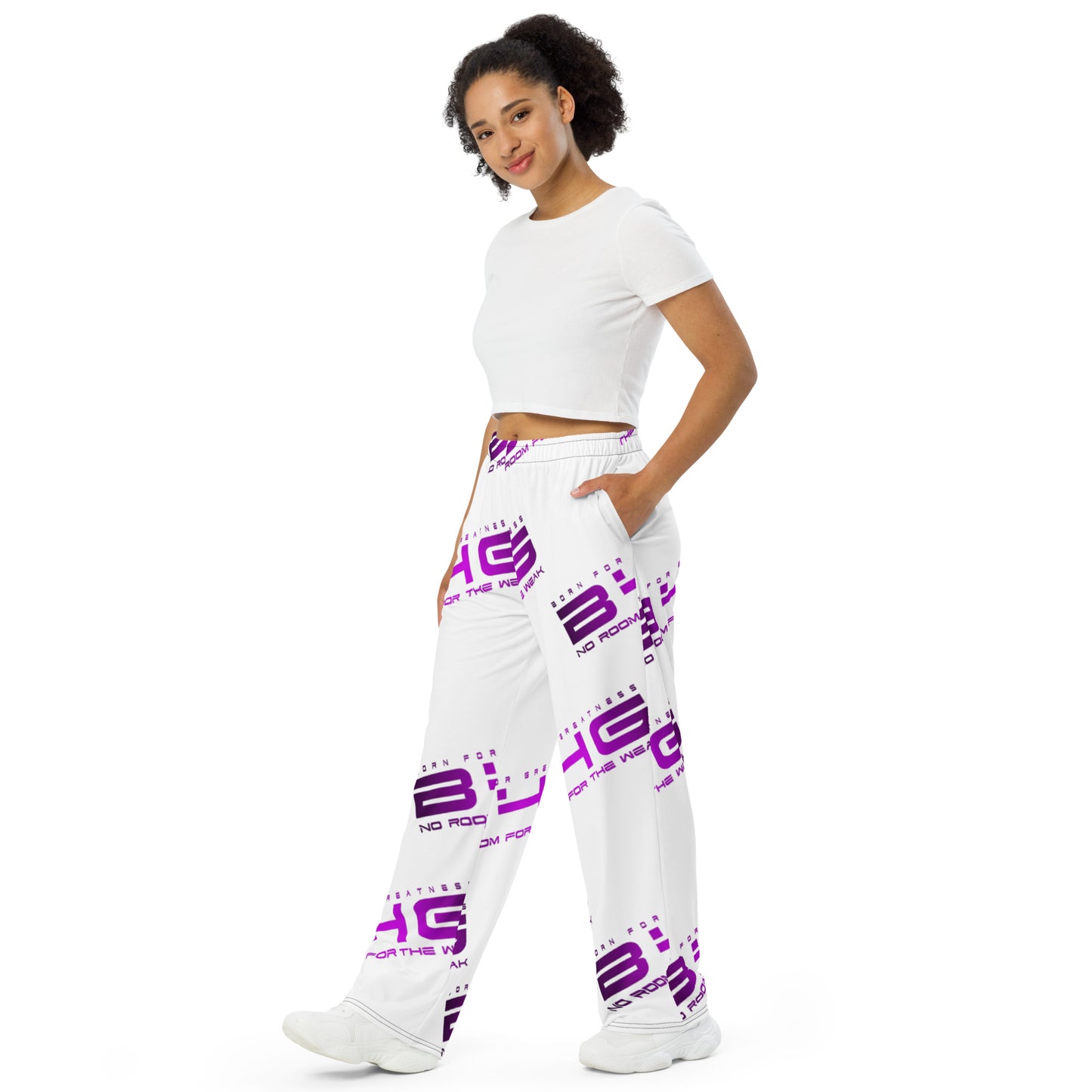 All-over print unisex wide-leg pants