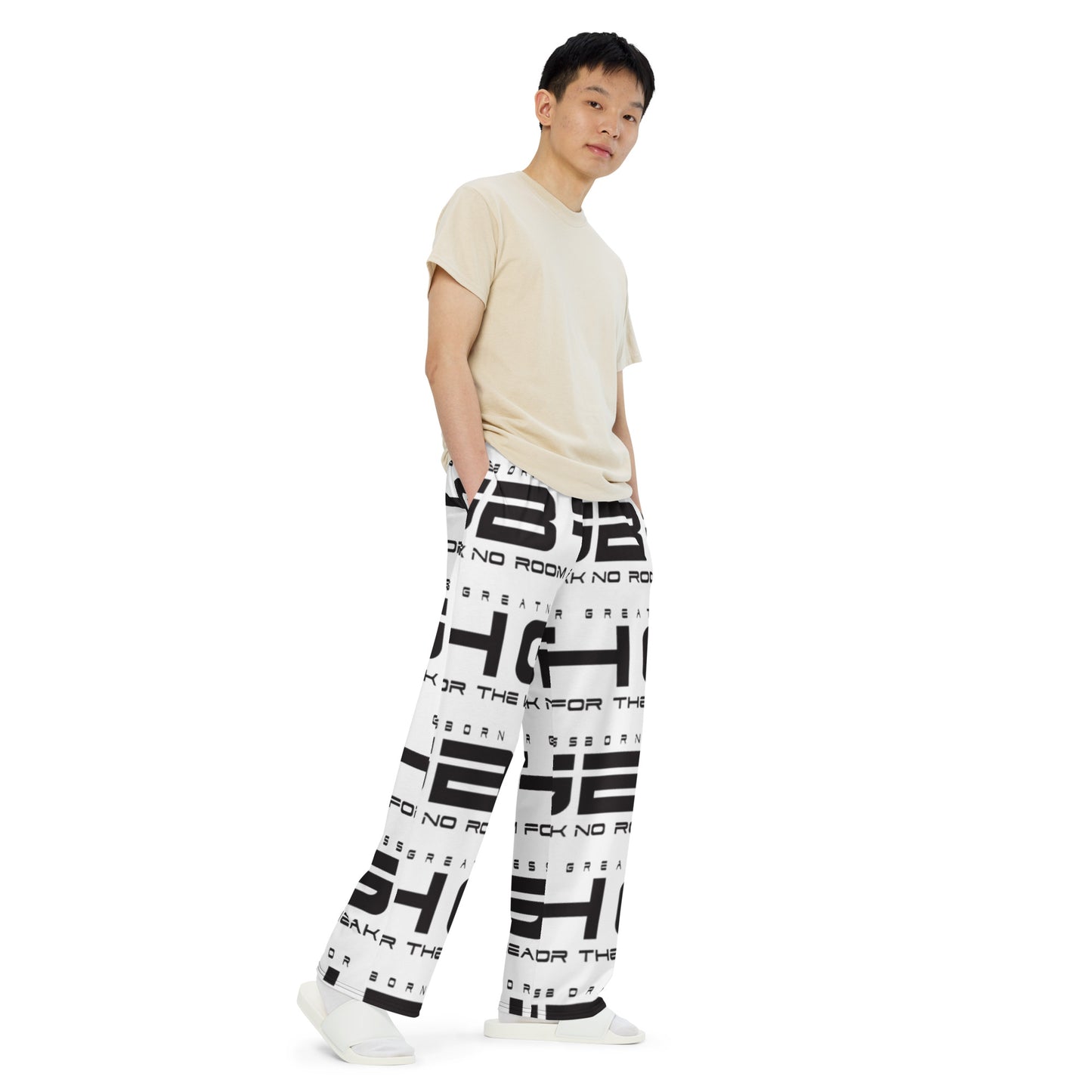 All-over print unisex wide-leg pants